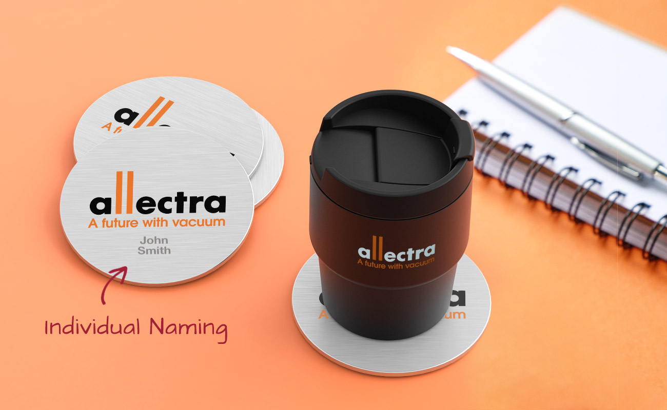 Disc - Branded Aluminium Coasters with Logo