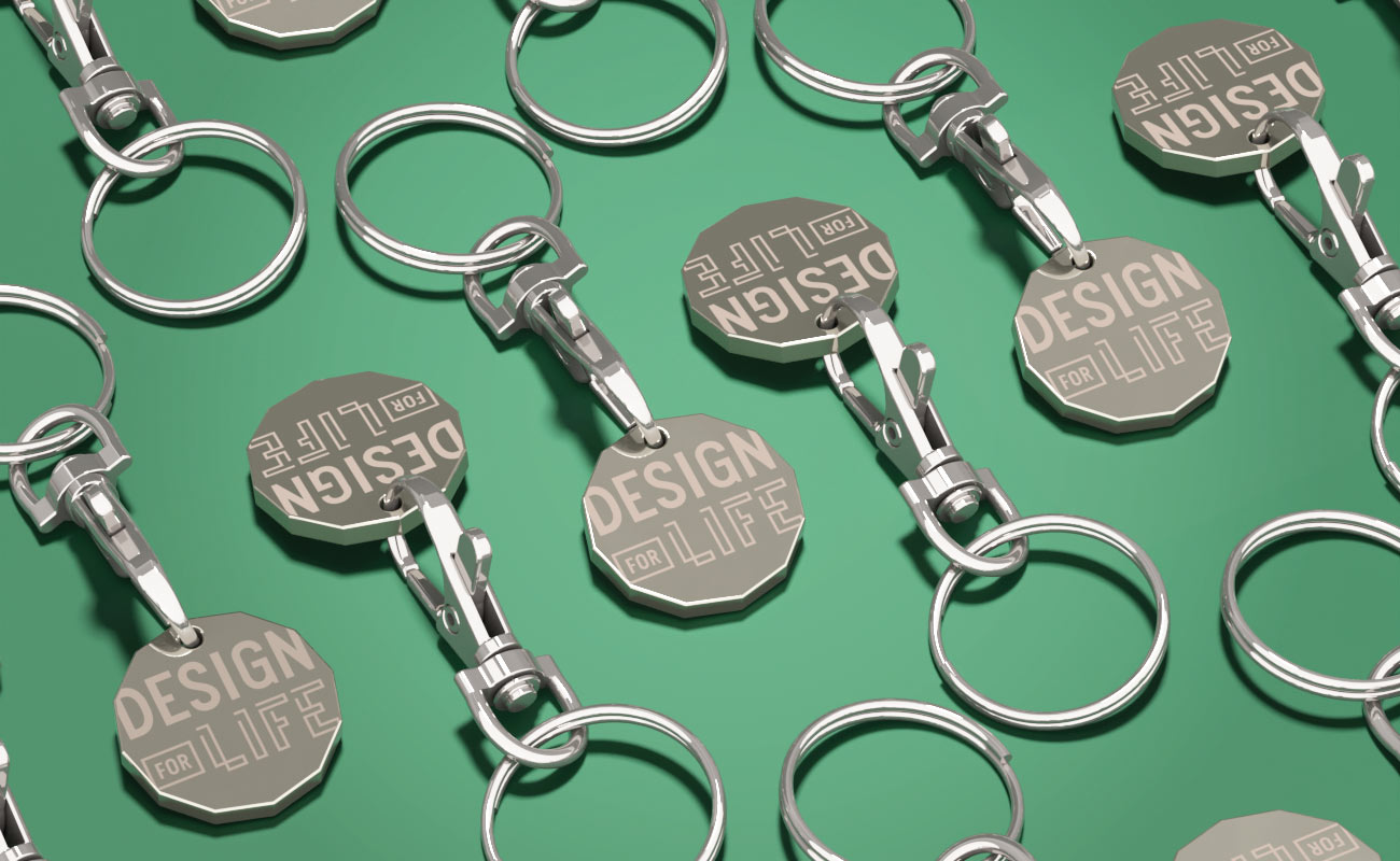 Elegance - Branded Trolley Tokens with Logo gallery thumbnail