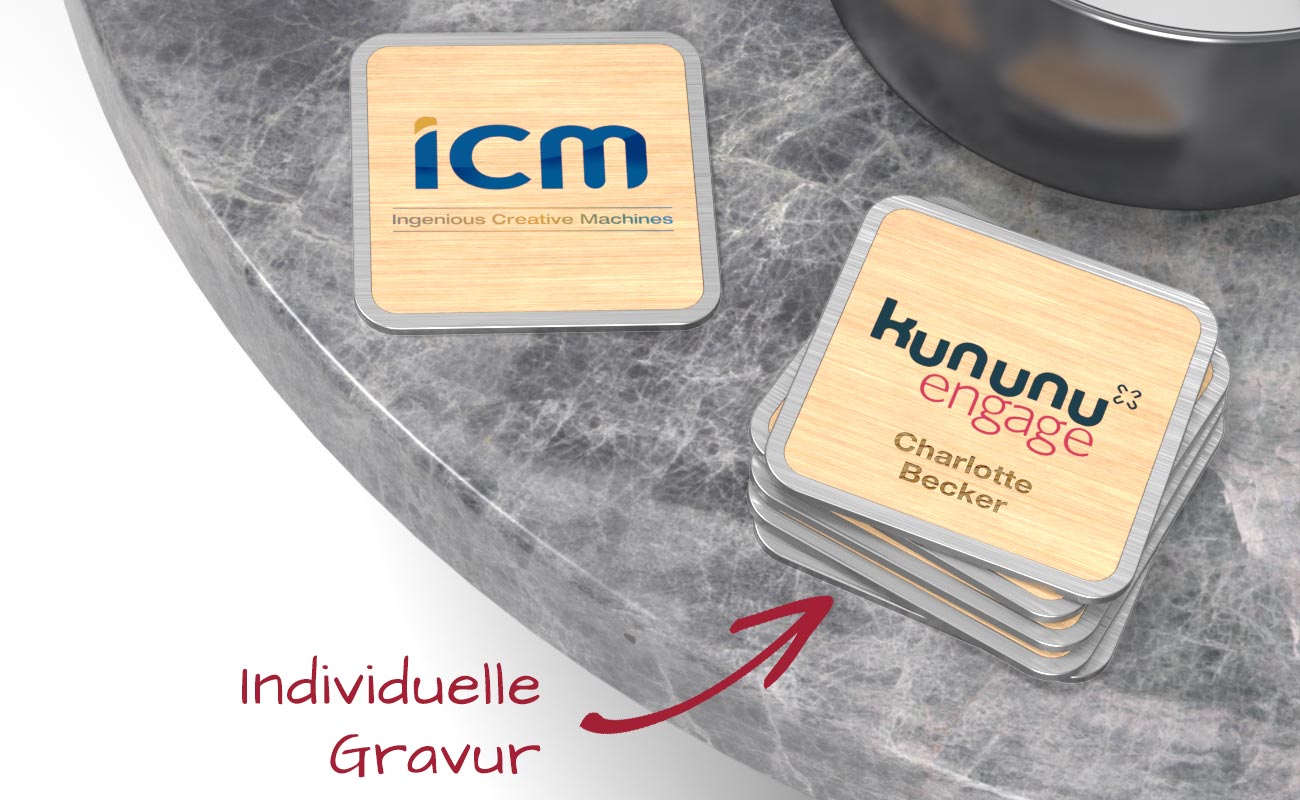 custom branded stainless steel tumbler and coaster