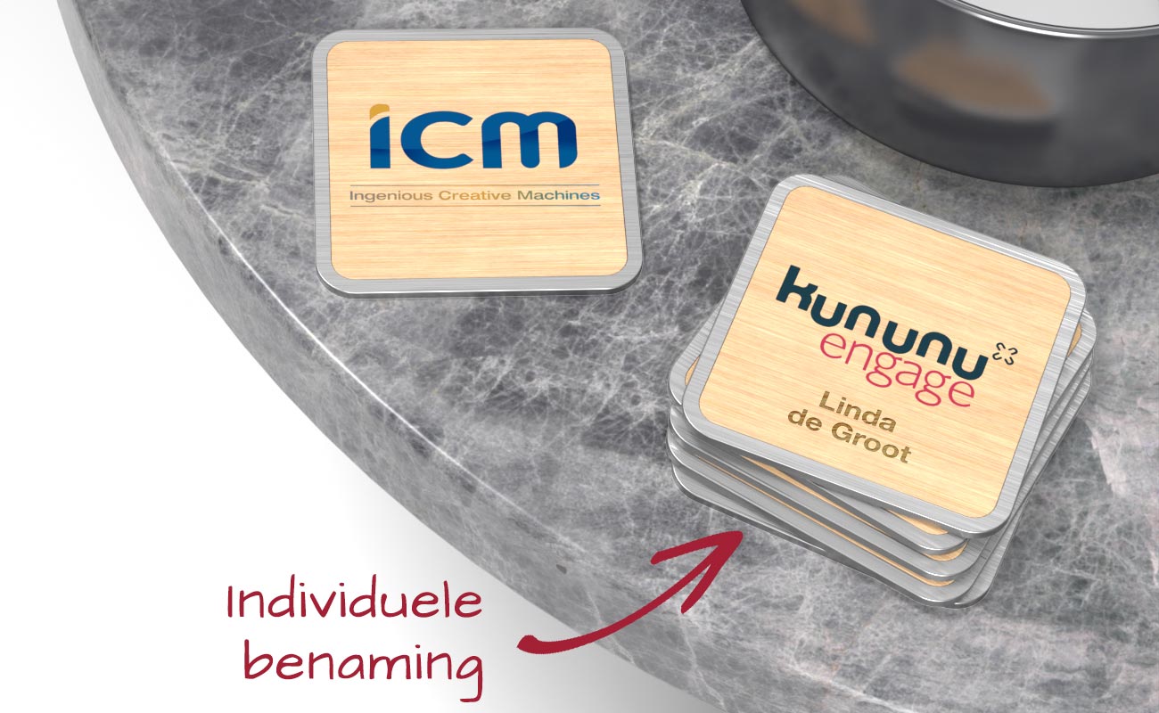 custom branded stainless steel tumbler and coaster