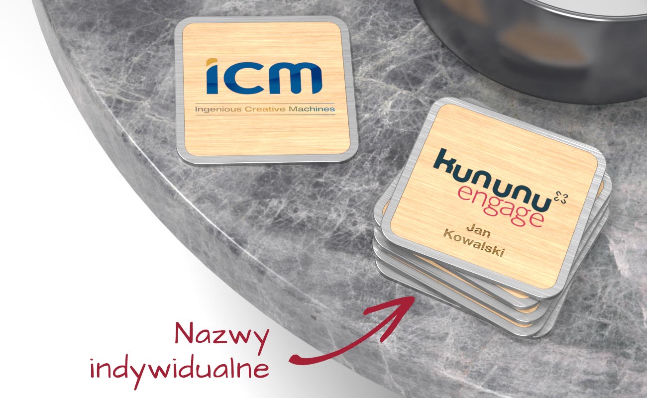 custom branded stainless steel tumbler and coaster