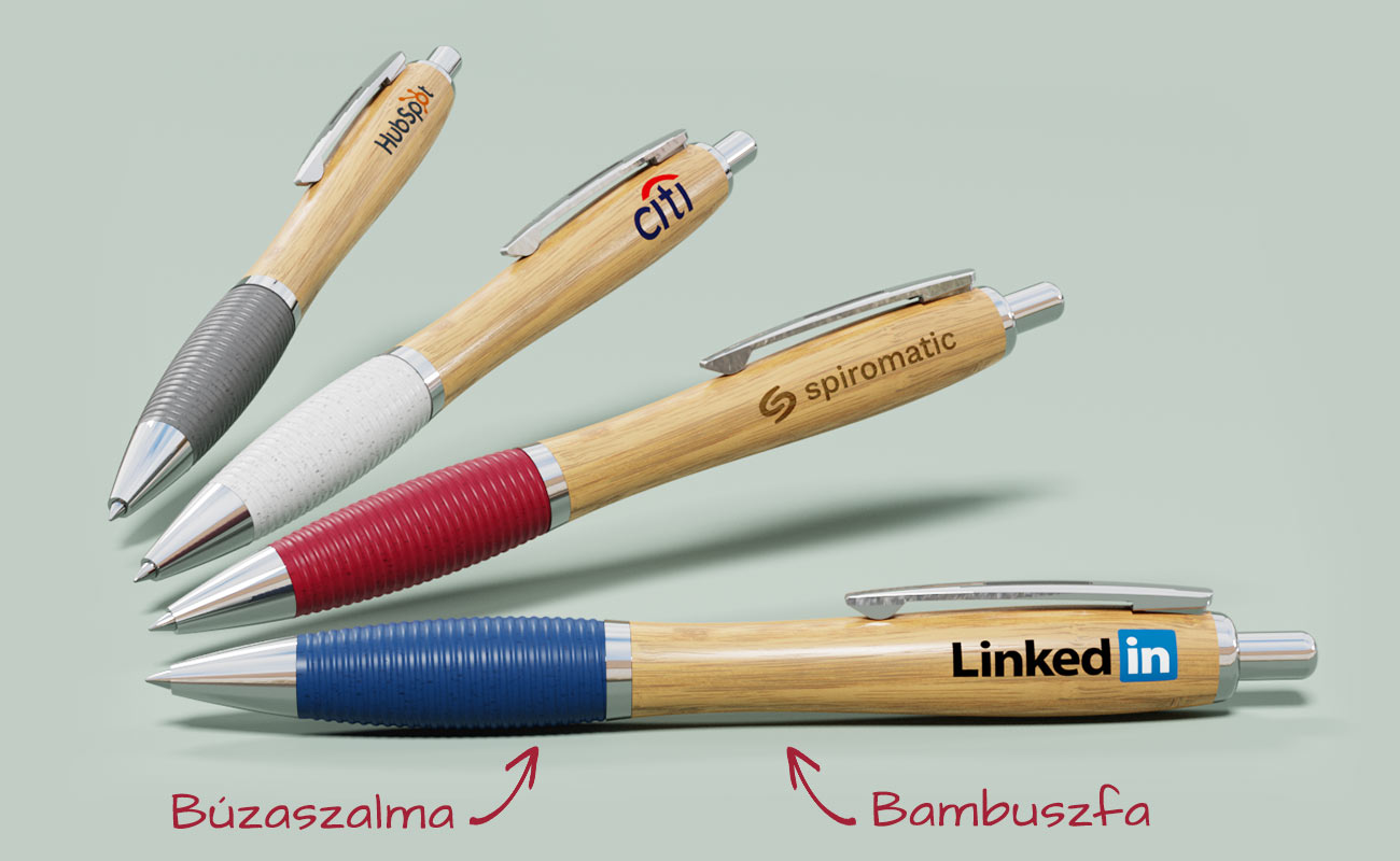 Promotional bamboo pens with wheat straw plastic