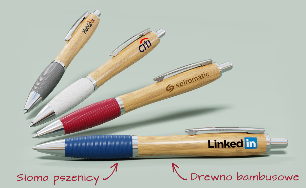 Promotional bamboo pens with wheat straw plastic
