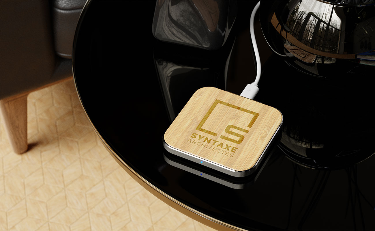 Savanna - Promotional Bamboo Wireless Charging Pad gallery thumbnail