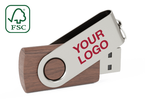 Twister Wood - Personalised USB Stick